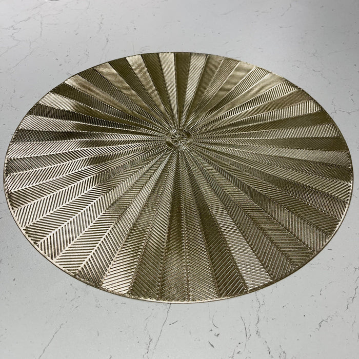 Sunburst Gold Round Placemat Accessories