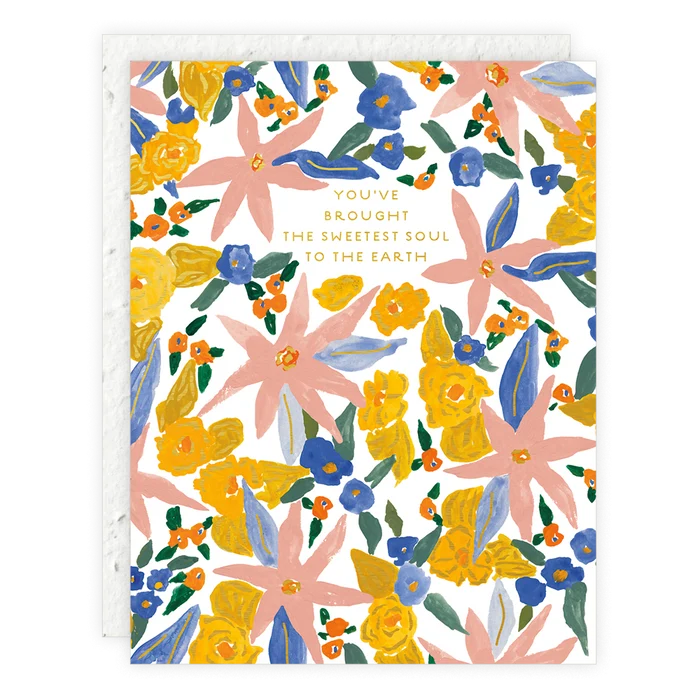 SWEET FLOWERS BABY CARD