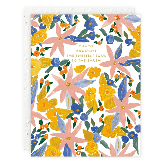 SWEET FLOWERS BABY CARD