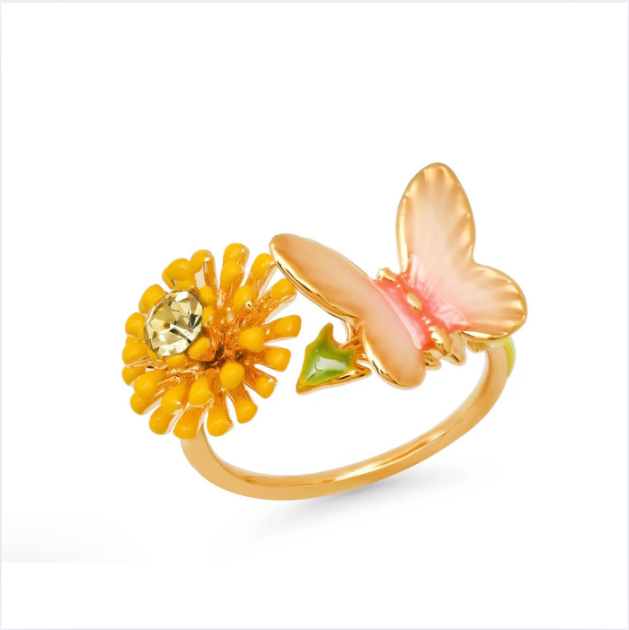 TAI Butterfly and Daisy Open Ring