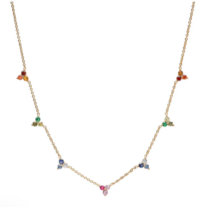 TAI Cascading Rainbow Gems Necklace