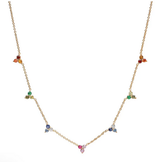 TAI Cascading Rainbow Gems Necklace