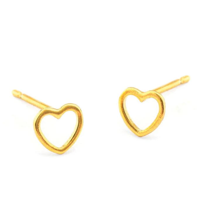 TAI Delicate Open Heart Studs