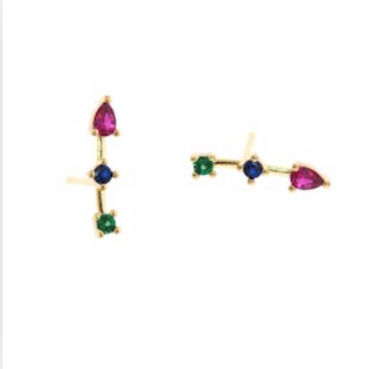TAI Jewel Tone CZ Station Crawlers