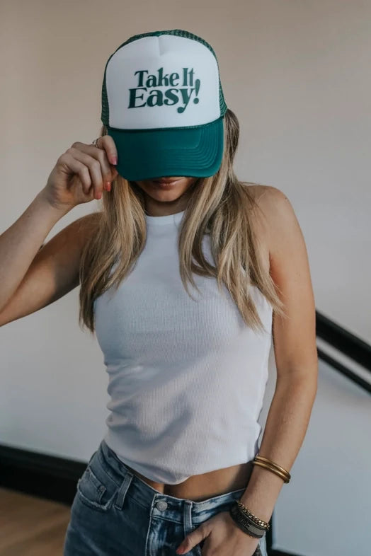 Take It Easy Two Tone Trucker Hat