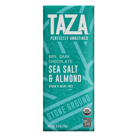 TAZA SEA SALT & ALMOND BAR 80%
