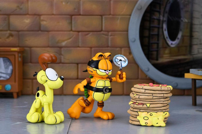 Teenage Mutant Ninja Turtles X Garfield Comic 7 Inch Scale Ultimate Action Figure 2-pack - Garfello and Odie (Archie Comics)