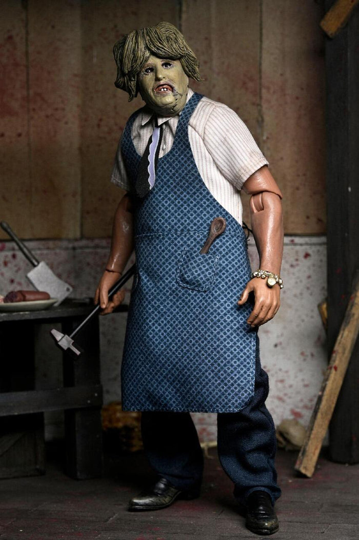 Texas Chainsaw Massacre Ultimate 8 Inch Clothed Action Figure - Leatherface (Old Lady Mask)