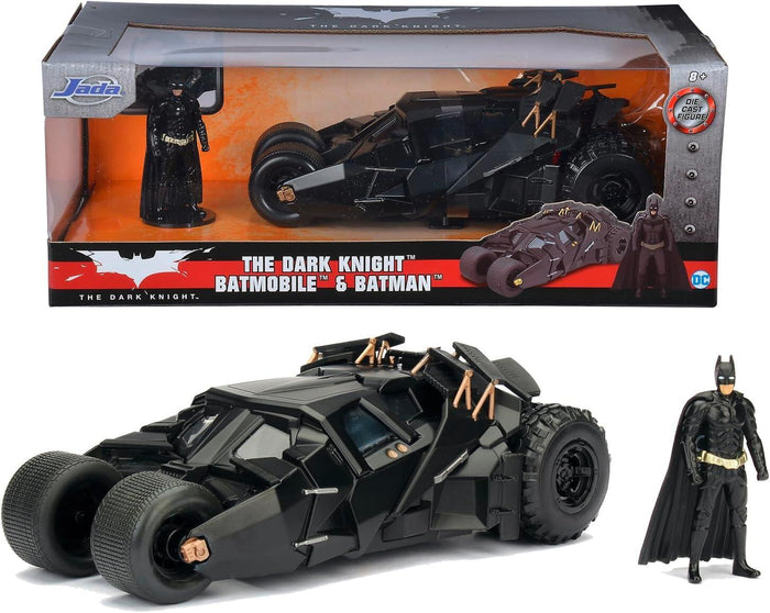 The Dark Knight - The Dark Knight Batmobile w/ Batman Hollywood Rides 1:24 Scale Die Cast Vehicle