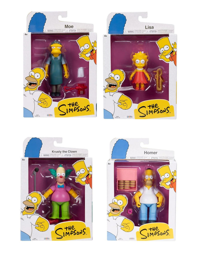 The Simpsons 5 Inch Scale Action Figure Wave 2 - Set of 4