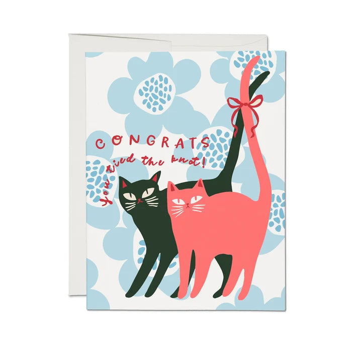 TIED KNOT CATS CARD