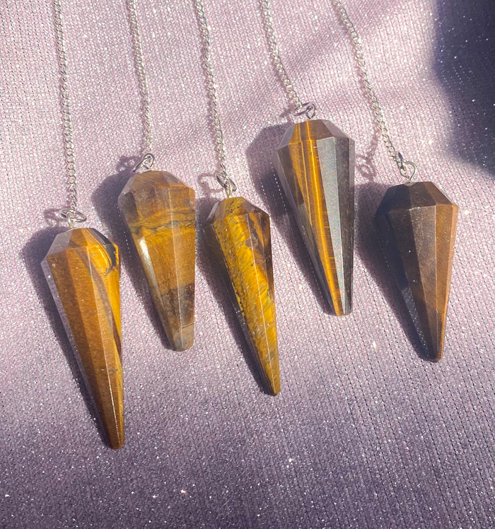 Tigers Eye Pendulums