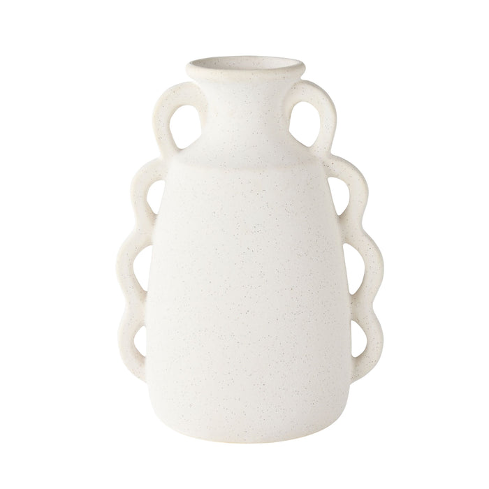 Tranquil Large Scalloped Ceramic Vase
