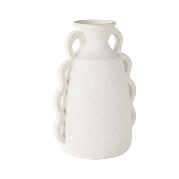 Tranquil Large Scalloped Ceramic Vase