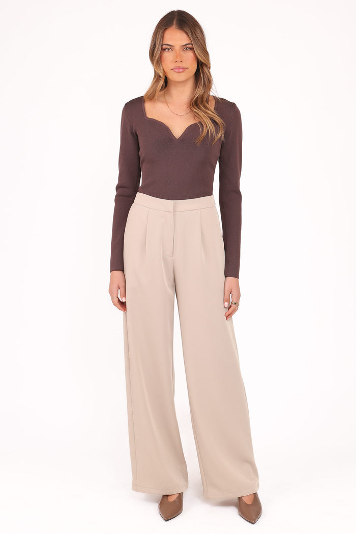 Petal and Pup USA TOPS Trinity Long Sleeve Top - Chocolate Brown