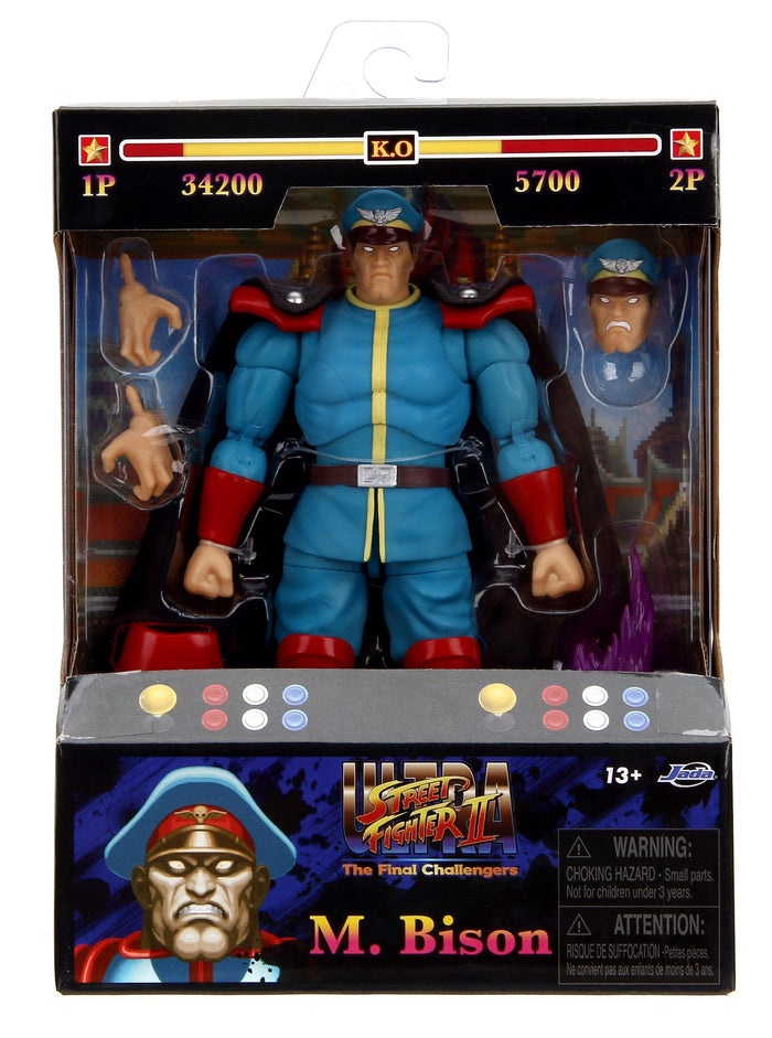 Ultra Street Fighter II Exclusive 6 Inch Action Figure - M. Bison (Blue Player 2)