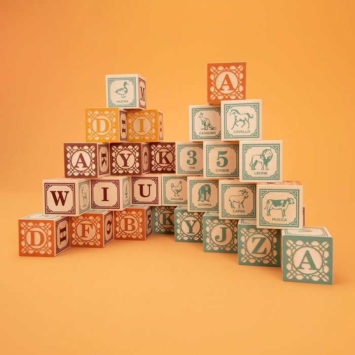 UNCLE GOOSE ITALIAN ALPHABET BLOCKS