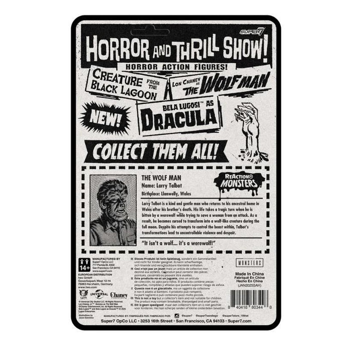 Universal Monsters ReAction+ Action Figure Wave 1 - The Wolf Man