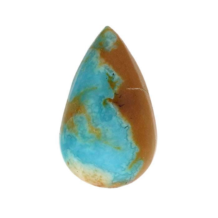 USA Natural Arkansas Mona Lisa Turquise Cab (Cabochon) 8x5 to 10x8 Pear, Mined and Cut in USA
