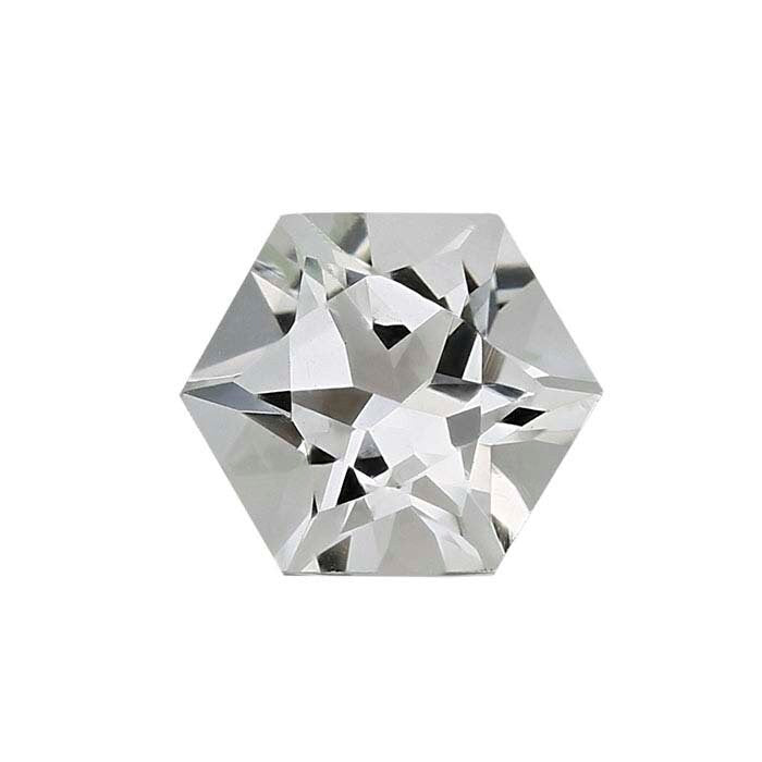 USA, Natural Genuine Arkansas Ice Quartz, White Clear Crystal Quartz, 5mm, 6mm, 108mm Hexagon Cut, VVS, Loose Stone, Mined and Cut in USA