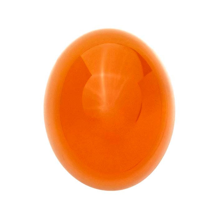 USA, Natural Genuine Lake County Fire Opal, Red-Orange, 6x4 - 10x8mm  Oval Cabochon, Translucent, Loose Stone, Mined and Cut in USA