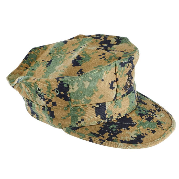 Apparel - Head - Caps - USGI USMC Eight Point Garrison Cover - Woodland MARPAT