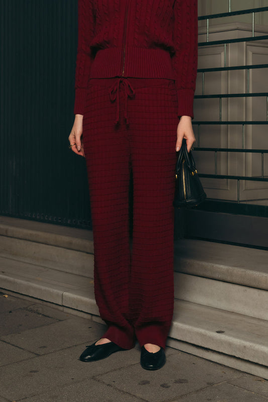 Waffle Knit Straight Trouser (WKT-04)