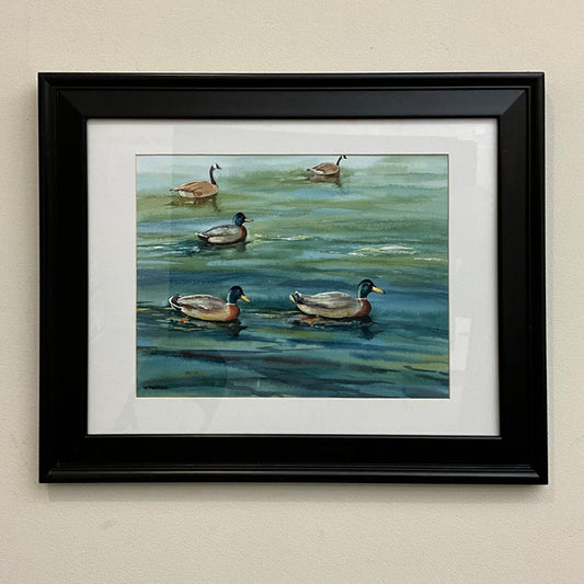 “Waterfowl on the St. Lawrence River” Original Framed Watercolor