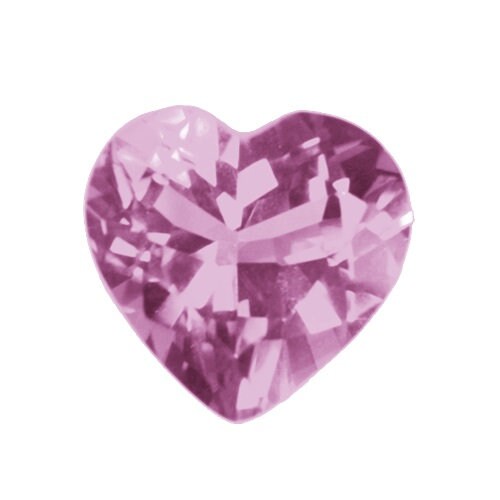 Wholesale, Natural Light Pink Sapphire, 3mm, 4mm, 5mm, Heart SI loose stone, September Birthstone