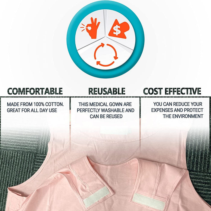 Women's Cotton Hospital Gown – Post-Surgery Robe
