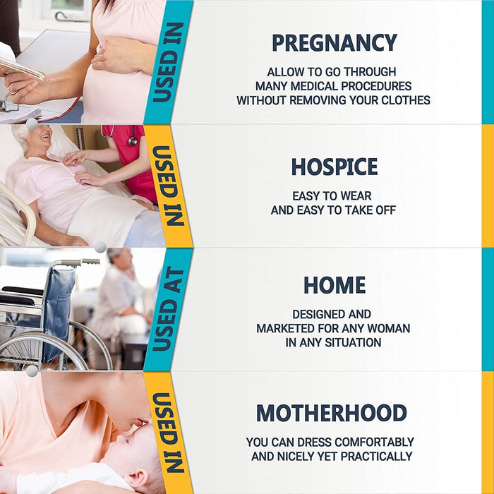 Women's Cotton Hospital Gown – Post-Surgery Robe