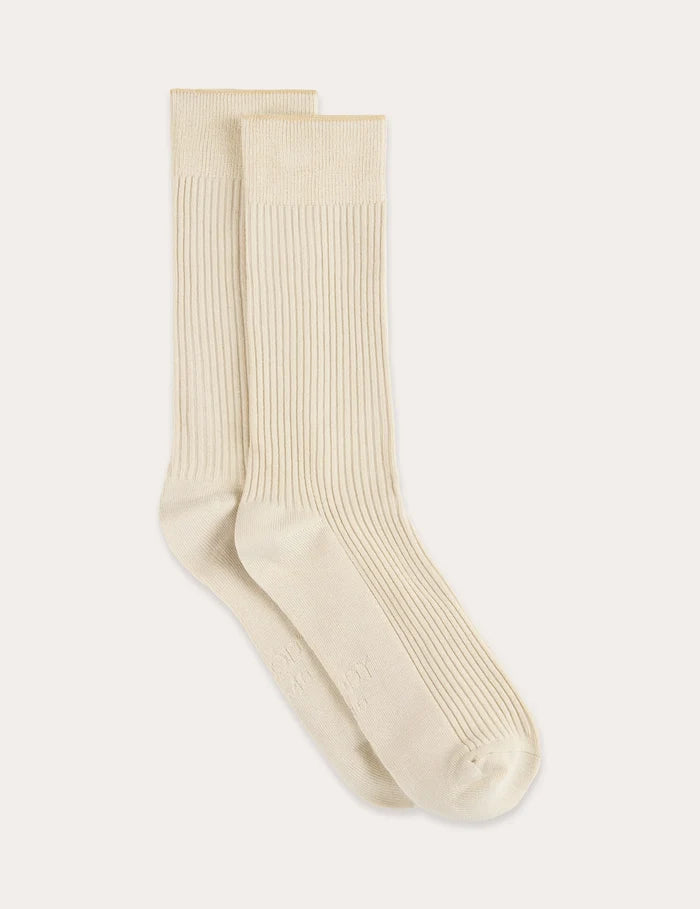 WOMEN'S RIBBED CREW-OATMEAL