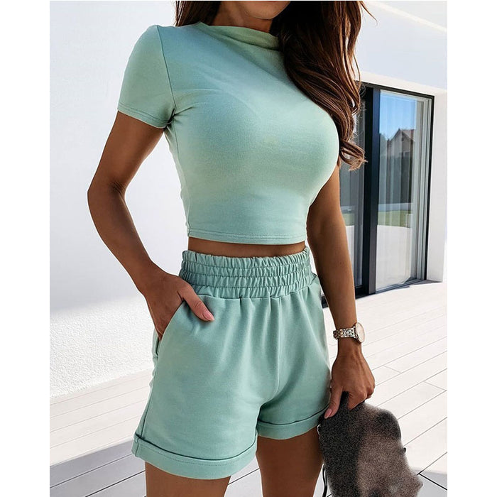 Women’s Solid-Color Slim-Fit Casual Suit – European-American Inspired
