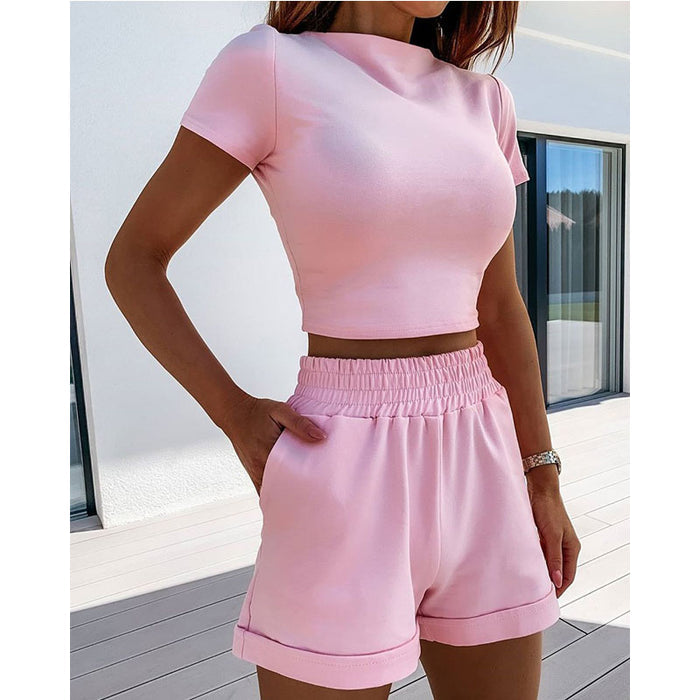 Women’s Solid-Color Slim-Fit Casual Suit – European-American Inspired