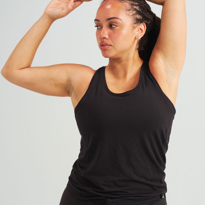 Black | model: Salome is wearing a size Large - Bust 36" Waist 31" Hip 44"