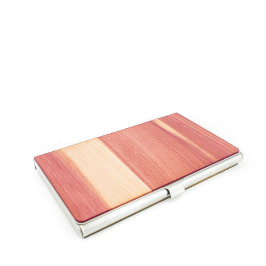 Cedar Custom Wood Business Card Holder - Corporate Gifts