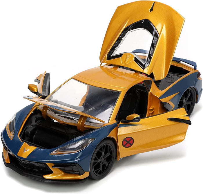 X-Men: 2020 Chevrolet Corvette Stingray w/ Wolverine Hollywood Rides 1:24 Scale Die Cast Vehicle