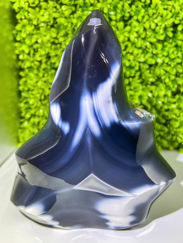 XL Orca Agate Flame #1 | Statement Crystal