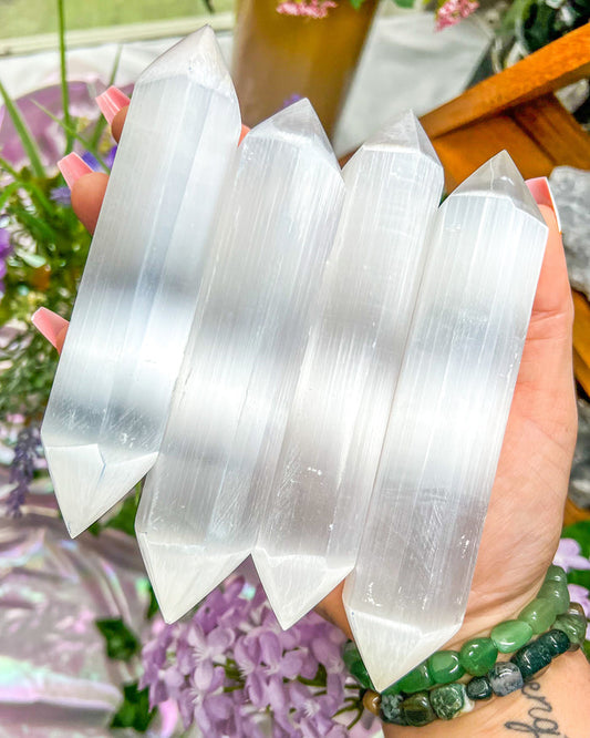XL Satin Spar {Selenite} Double Terminated Point