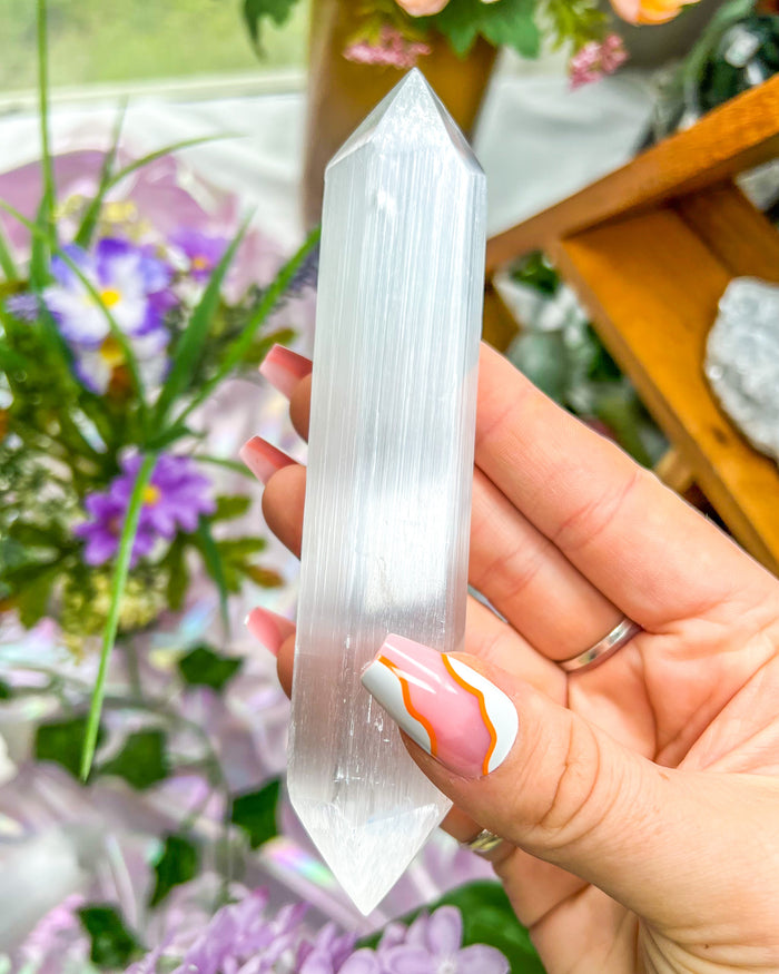 XL Satin Spar {Selenite} Double Terminated Point