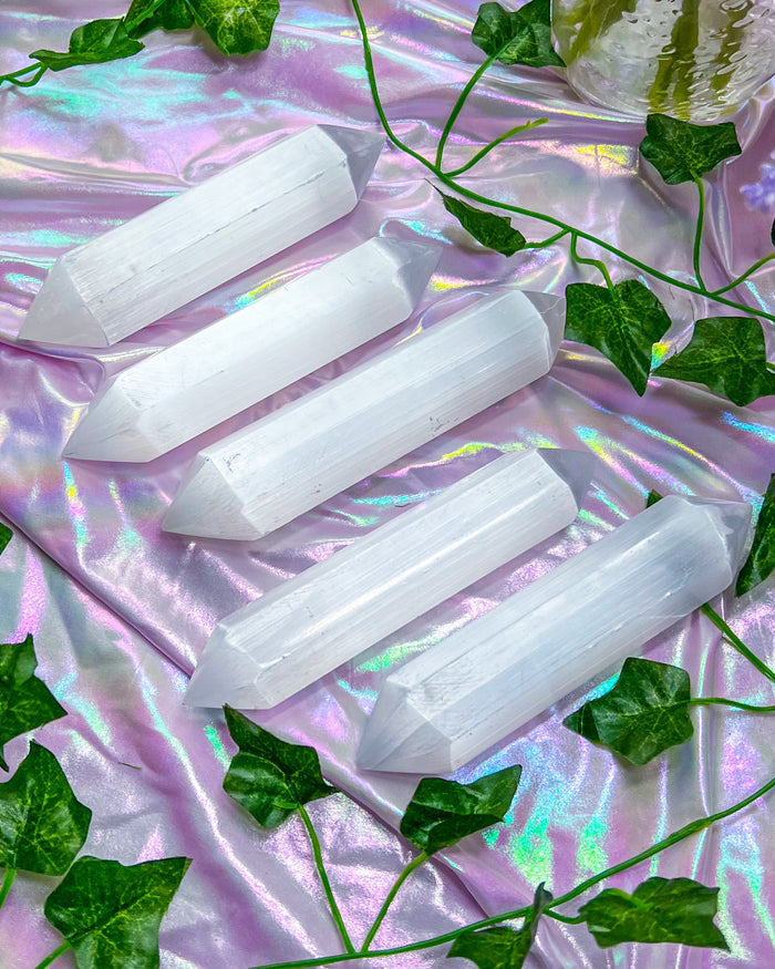 XL Satin Spar {Selenite} Double Terminated Point