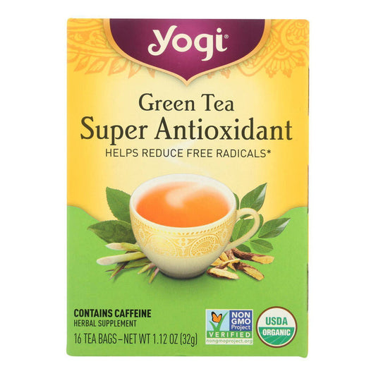 Yogi Super Antioxidant Green Tea – 16 Bags, Case of 6