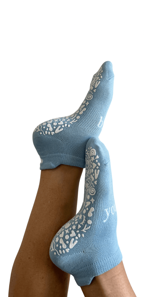 ‘you are brave’ (Dusty Blue) Grip Socks - GSOXS